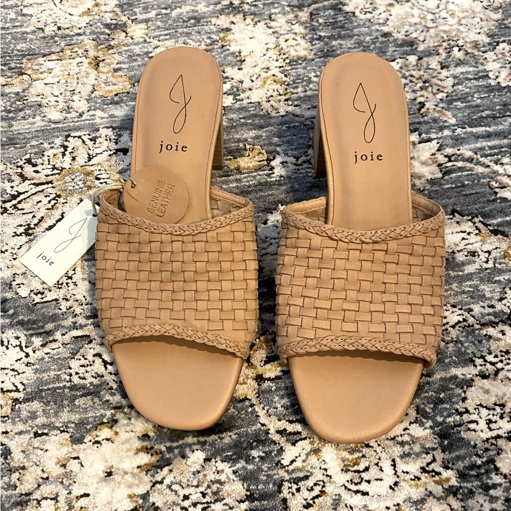 Joie woven leather mule heel sandal